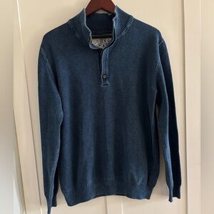 Piece of Blue Men’s Quarter Button Up Pullover Sweater